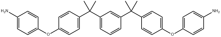 Benzenamine, 4,4'-[1,3-phenylenebis[(1-methylethylidene)-4,1-phenyleneoxy]]bis- Structure