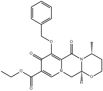 ethyl (4R,12aS)-7-(benzyloxy)-4-methyl-6,8-dioxo-3,4,6,8,12,12a-hexahydro-2H-pyrido[1',2':4,5]pyrazino[2,1-b][1,3]oxazine-9-carboxylate 구조식 이미지