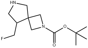 tert-butyl 5-(fluoromethyl)-2,7-diazaspiro[3.4]octane-2-carboxylate 구조식 이미지