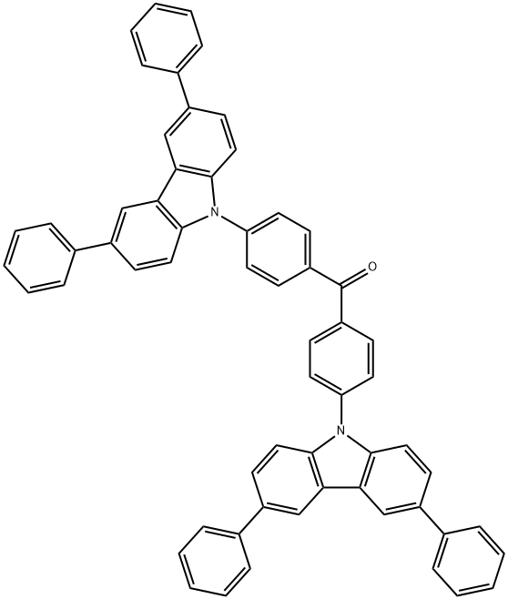 Bis(4-(3,6-diphenyl-9H-carbazol-9-yl)phenyl)methanone Structure