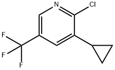 Pyridine, 2-chloro-3-cyclopropyl-5-(trifluoromethyl)- Structure