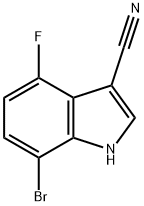 1H-Indole-3-carbonitrile, 7-bromo-4-fluoro- Structure