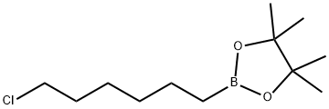 1,3,2-Dioxaborolane, 2-(6-chlorohexyl)-4,4,5,5-tetramethyl- Structure