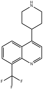 Quinoline, 4-(4-piperidinyl)-8-(trifluoromethyl)- Structure