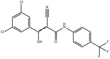 2-Propenamide, 2-cyano-3-(3,5-dichlorophenyl)-3-hydroxy-N-[4-(trifluoromethyl)phenyl]- Structure