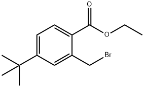 Benzoic acid, 2-(bromomethyl)-4-(1,1-dimethylethyl)-, ethyl ester 구조식 이미지