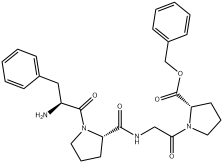 L-Proline, L-phenylalanyl-L-prolylglycyl-, phenylmethyl ester Structure