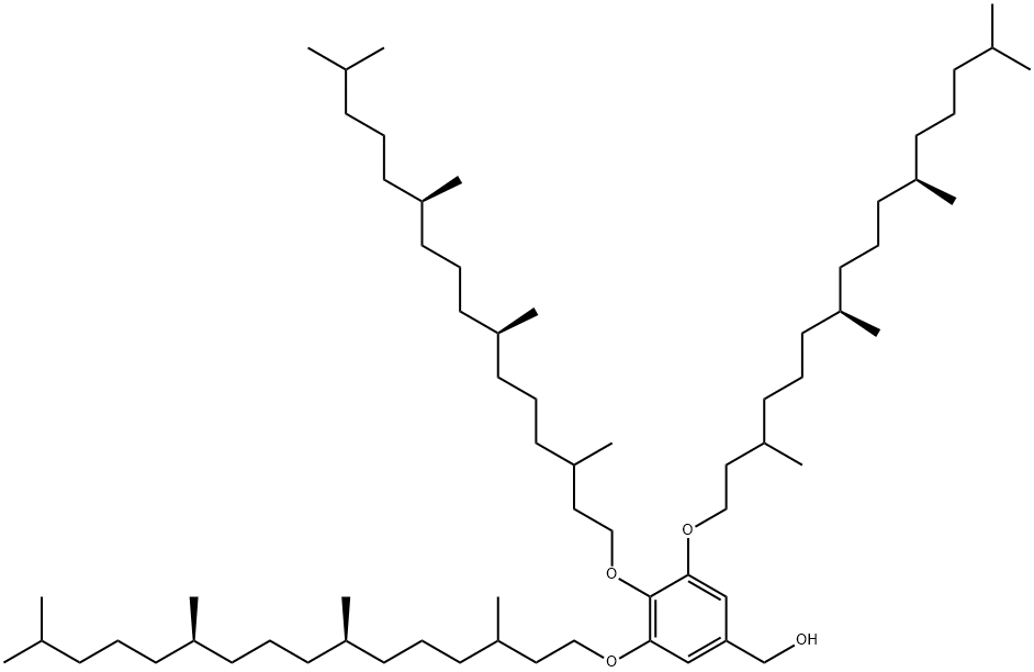 3, 4, 5-tri (2, 3-dihydrophytyloxy) benzyl alcohol 구조식 이미지