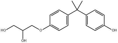 1,2-Propanediol, 3-[4-[1-(4-hydroxyphenyl)-1-methylethyl]phenoxy]- 구조식 이미지