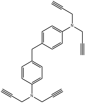 N,N,N',N'-tetra propargyl-p,p'-diamino diphenyl methane Structure