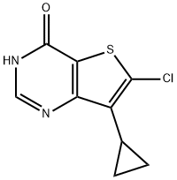 Thieno[3,2-d]pyrimidin-4(3H)-one, 6-chloro-7-cyclopropyl- 구조식 이미지