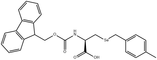 (2R)-2-({[(9H-fluoren-9-yl)methoxy]carbonyl}amino)-3-{[(4-methylphenyl)methyl]selanyl}propanoic acid 구조식 이미지