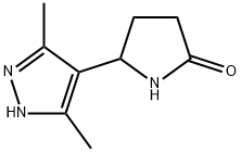 5-(3,5-Dimethyl-1H-pyrazol-4-yl)pyrrolidin-2-one Structure