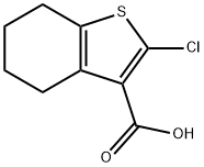 Benzo[b]thiophene-3-carboxylic acid, 2-chloro-4,5,6,7-tetrahydro- Structure