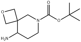 2-Oxa-6-azaspiro[3.5]nonane-6-carboxylic acid, 9-amino-, 1,1-dimethylethyl ester 구조식 이미지