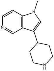 1H-Pyrrolo[3,2-c]pyridine, 1-methyl-3-(4-piperidinyl)- Structure