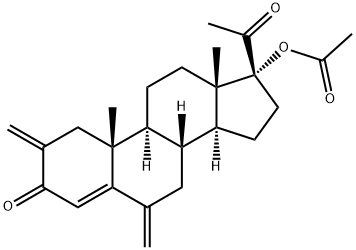 Pregn-4-ene-3,20-dione, 17-(acetyloxy)-2,6-bis(methylene)- (9CI) 구조식 이미지