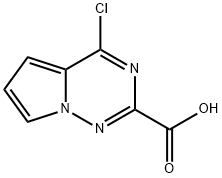 4-Chloropyrrolo[2,1-f][1,2,4]triazine-2-carboxylic acid 구조식 이미지
