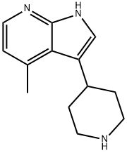 1H-Pyrrolo[2,3-b]pyridine, 4-methyl-3-(4-piperidinyl)- 구조식 이미지
