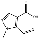 1H-Pyrazole-4-carboxylic acid, 5-formyl-1-methyl- Structure