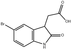 1H-Indole-3-acetic acid, 5-bromo-2,3-dihydro-2-oxo- Structure