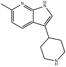 1H-Pyrrolo[2,3-b]pyridine, 6-methyl-3-(4-piperidinyl)- Structure