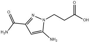 3-[5-amino-3-(aminocarbonyl)-1H-pyrazol-1-yl]propanoic acid Structure