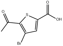 5-Acetyl-4-bromothiophene-2-
carboxylic acid Structure