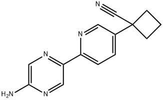 Cyclobutanecarbonitrile, 1-[6-(5-amino-2-pyrazinyl)-3-pyridinyl]- 구조식 이미지