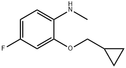 Benzenamine, 2-(cyclopropylmethoxy)-4-fluoro-N-methyl- Structure