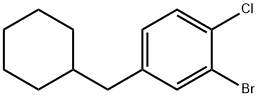 2-bromo-1-chloro-4-(cyclohexylmethyl)benzene Structure