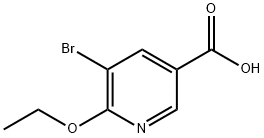 3-Pyridinecarboxylic acid, 5-bromo-6-ethoxy- Structure