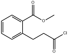 Benzoic acid, 2-(3-chloro-3-oxopropyl)-, methyl ester 구조식 이미지