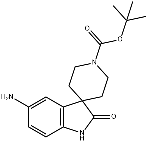 Spiro[3H-indole-3,4′-piperidine]-1′-carboxylic acid, 5-amino-1,2-dihydro-2-oxo-,… Structure