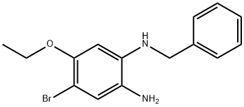 1,2-Benzenediamine, 4-bromo-5-ethoxy-N1-(phenylmethyl)- Structure