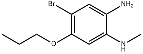 1,2-Benzenediamine, 4-bromo-N1-methyl-5-propoxy- Structure