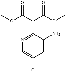 Propanedioic acid, 2-(3-amino-5-chloro-2-pyridinyl)-, 1,3-dimethyl ester Structure