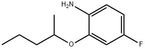 Benzenamine, 4-fluoro-2-(1-methylbutoxy)- Structure