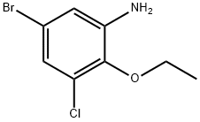 Benzenamine, 5-bromo-3-chloro-2-ethoxy- Structure