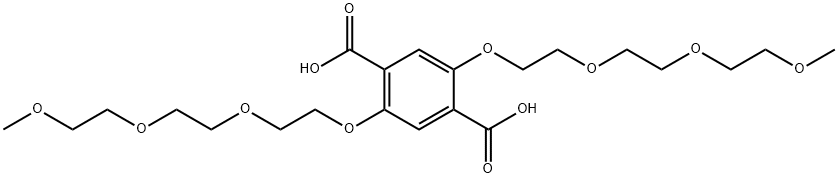 1,4-Benzenedicarboxylic acid, 2,5-bis[2-[2-(2-methoxyethoxy)ethoxy]ethoxy]- Structure