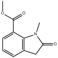 1H-Indole-7-carboxylic acid, 2,3-dihydro-1-methyl-2-oxo-, methyl ester Structure