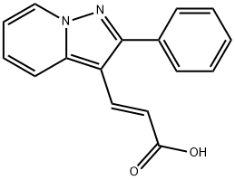 2-Propenoic acid, 3-(2-phenylpyrazolo[1,5-a]pyridin-3-yl)-, (2E)- Structure