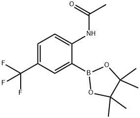 Acetamide, N-[2-(4,4,5,5-tetramethyl-1,3,2-dioxaborolan-2-yl)-4-(trifluoromethyl)phenyl]- Structure