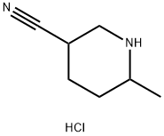 3-Piperidinecarbonitrile, 6-methyl-, hydrochloride (1:1) Structure