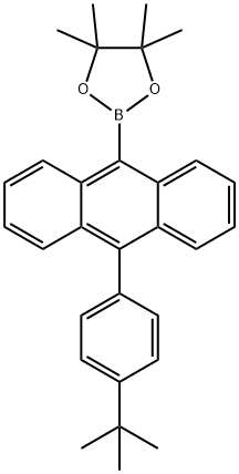 1,3,2-Dioxaborolane, 2-[10-[4-(1,1-dimethylethyl)phenyl]-9-anthracenyl]-4,4,5,5-tetramethyl- Structure