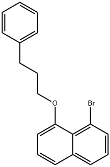 Naphthalene, 1-bromo-8-(3-phenylpropoxy)- Structure