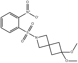 2-Azaspiro[3.3]heptane, 6,6-dimethoxy-2-[(2-nitrophenyl)sulfonyl]- Structure