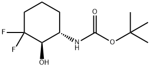 tert-butyl ((1S,2R)-3,3-difluoro-2-hydroxycyclohexyl)carbamate Structure