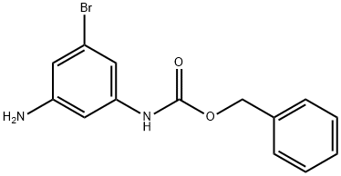 Carbamic acid, N-(3-amino-5-bromophenyl)-, phenylmethyl ester Structure