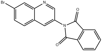 1H-Isoindole-1,3(2H)-dione, 2-(7-bromo-3-quinolinyl)- Structure